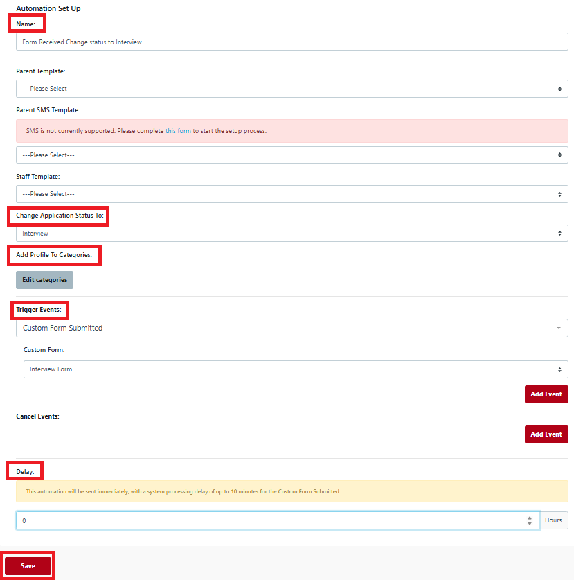 Status change Automation criteria June 2025