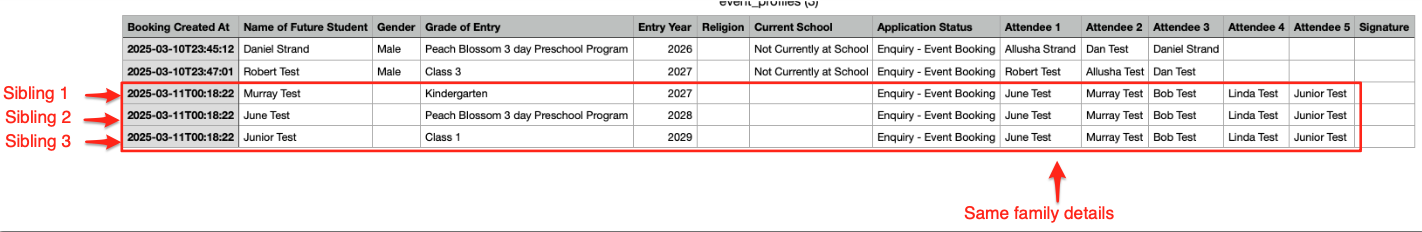 CSV example Event Booking Mar 2025