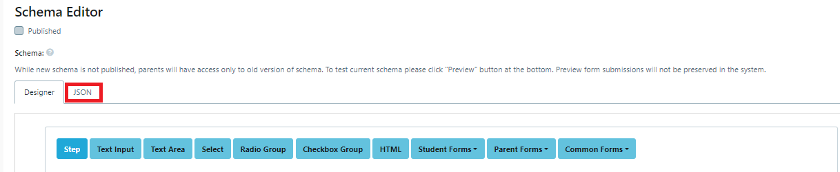 Custom Form JSON duplication