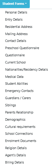 Custom form - Student Forms Sept 2025