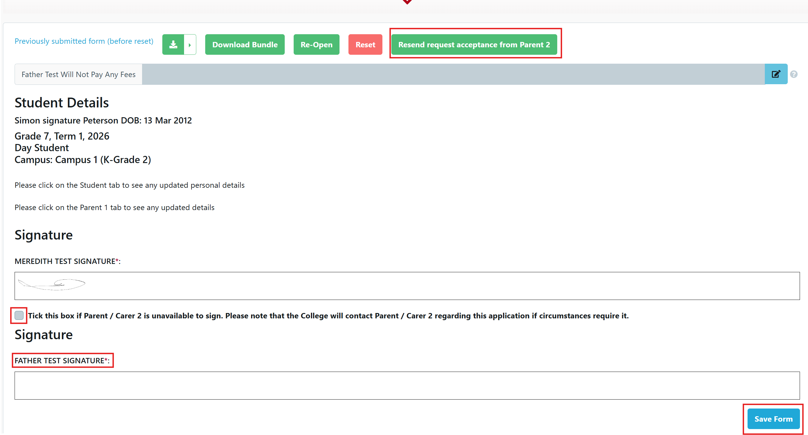 Custom form - request second signature non_user parent Sept 2025