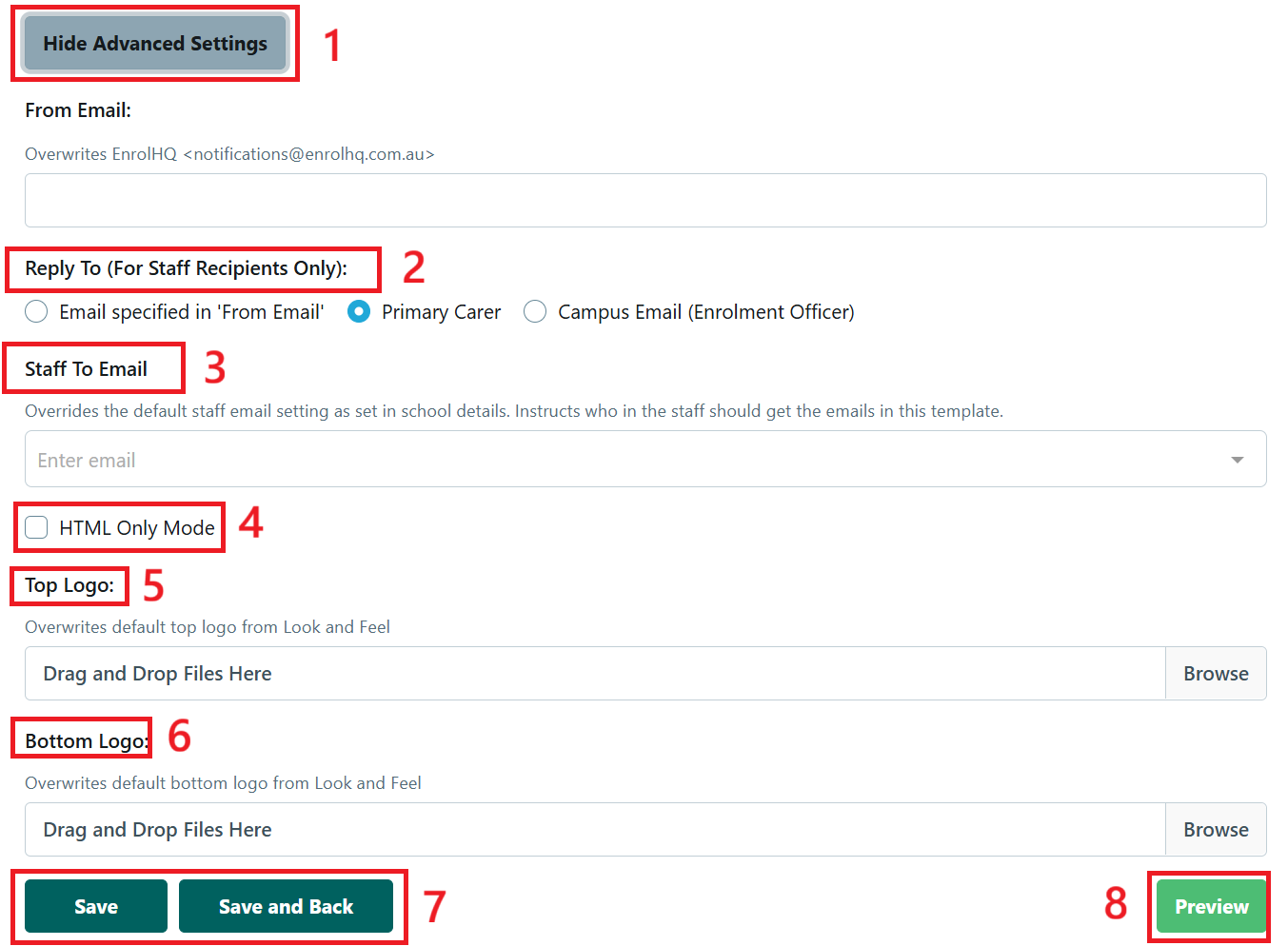 Email Template -Advanced Settings Nov 2025