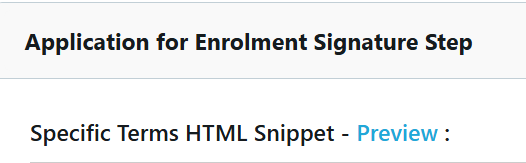 Enrolment Signature step Preview button May 2025