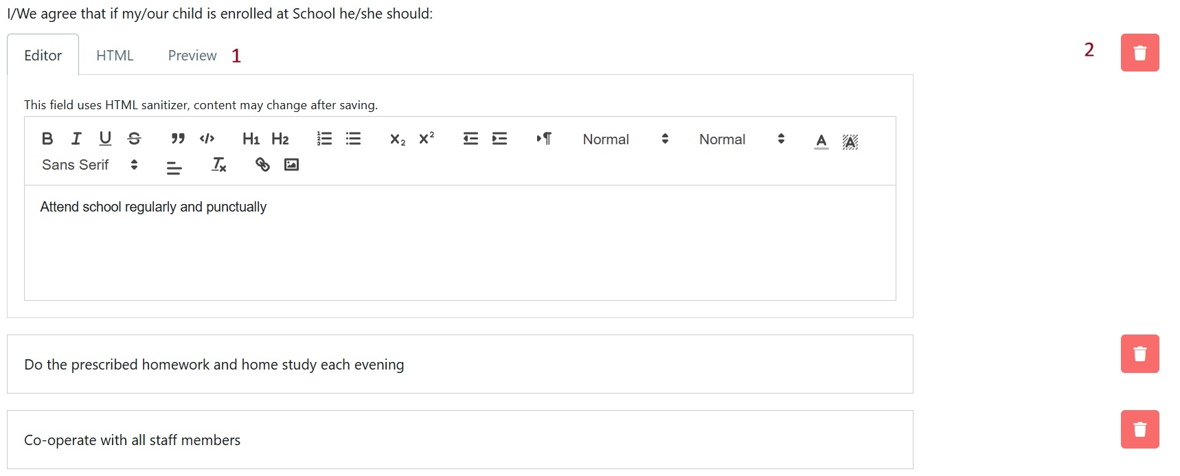 Expectations of the Child