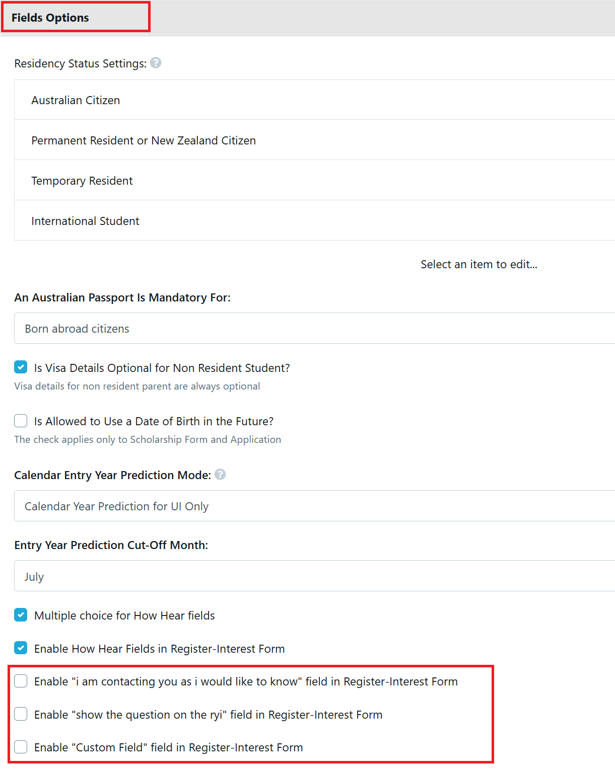 Register Your Interest 3 additional questions July 2025