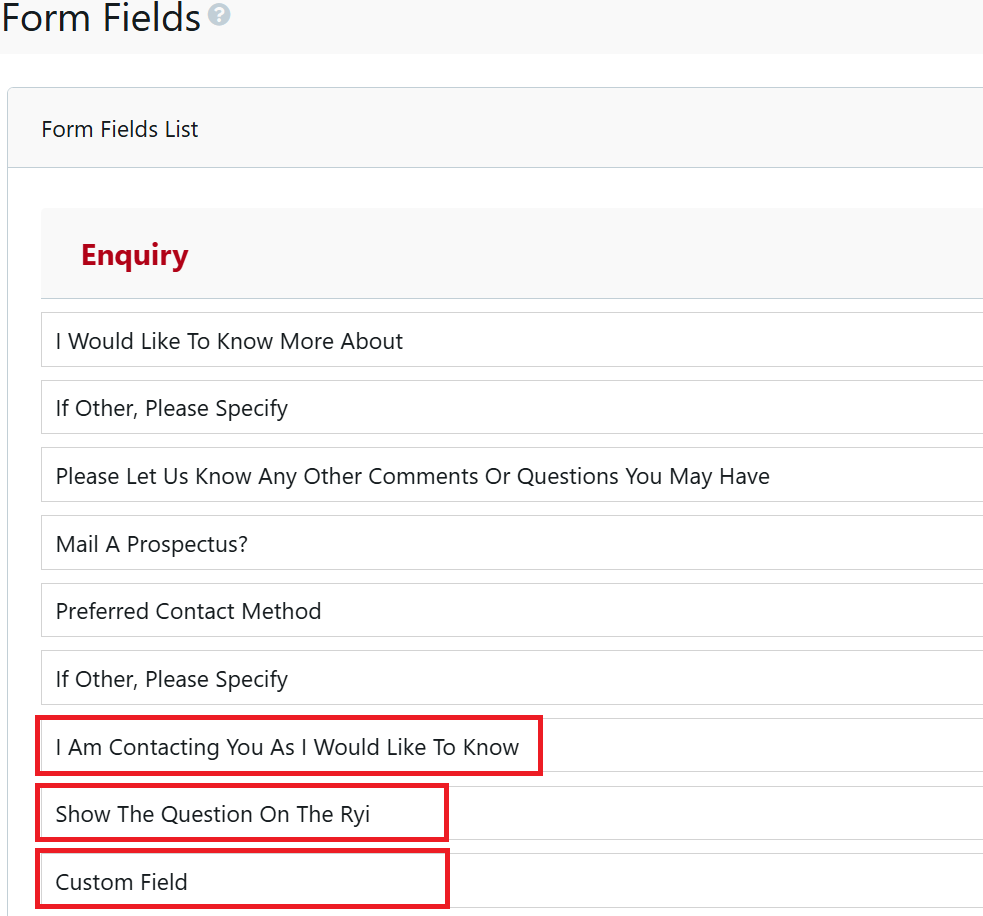 Register Your Interest 3 additional questions in Form Fields July 2025