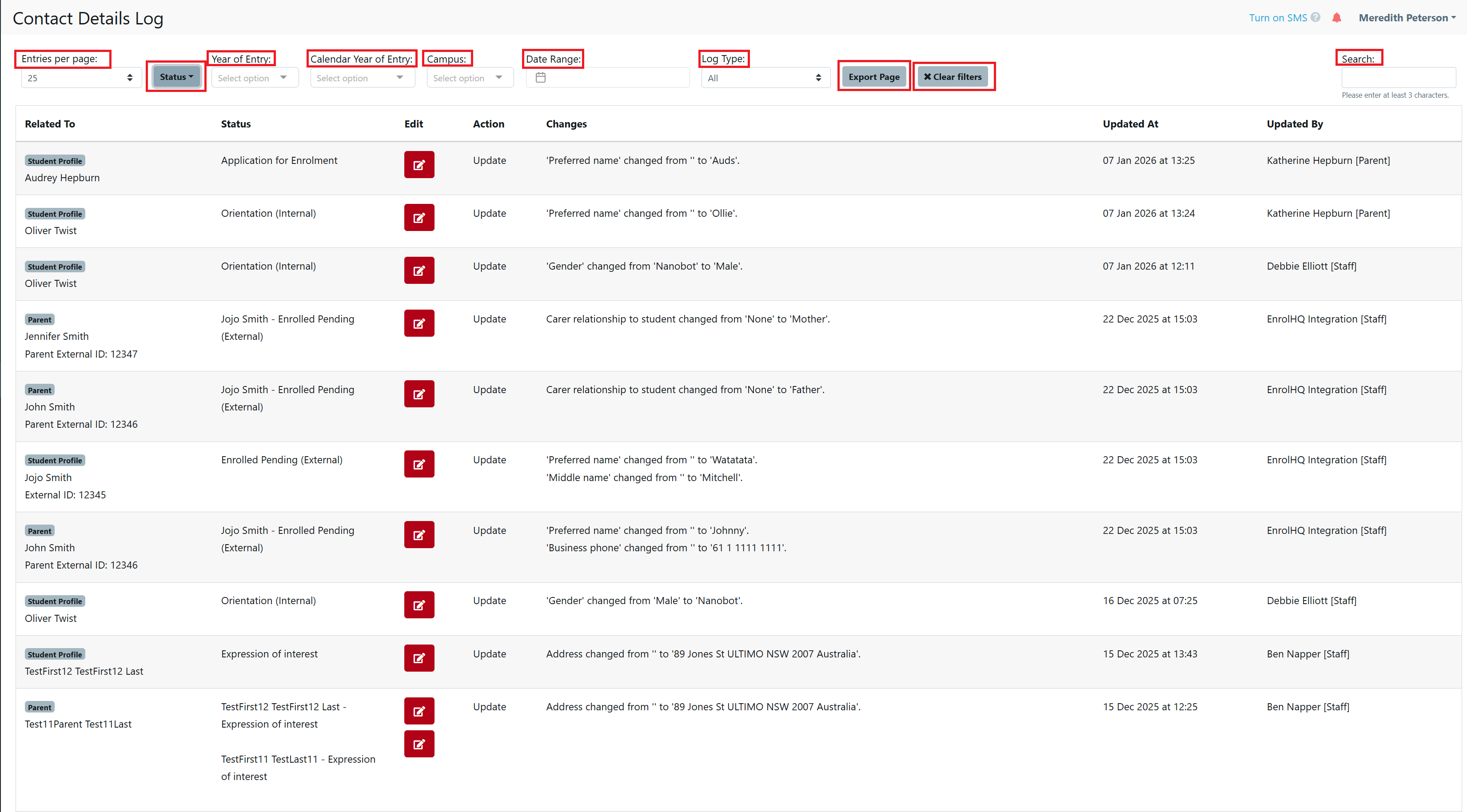 Reports - Contact Details Log Jan 2026