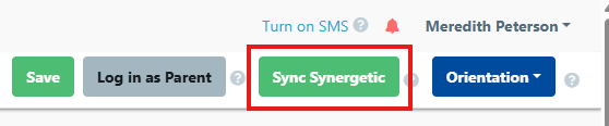 SYNC button location