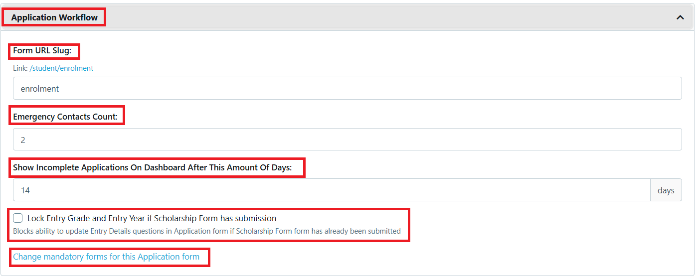 Settings - Application Workflow Aug 2025