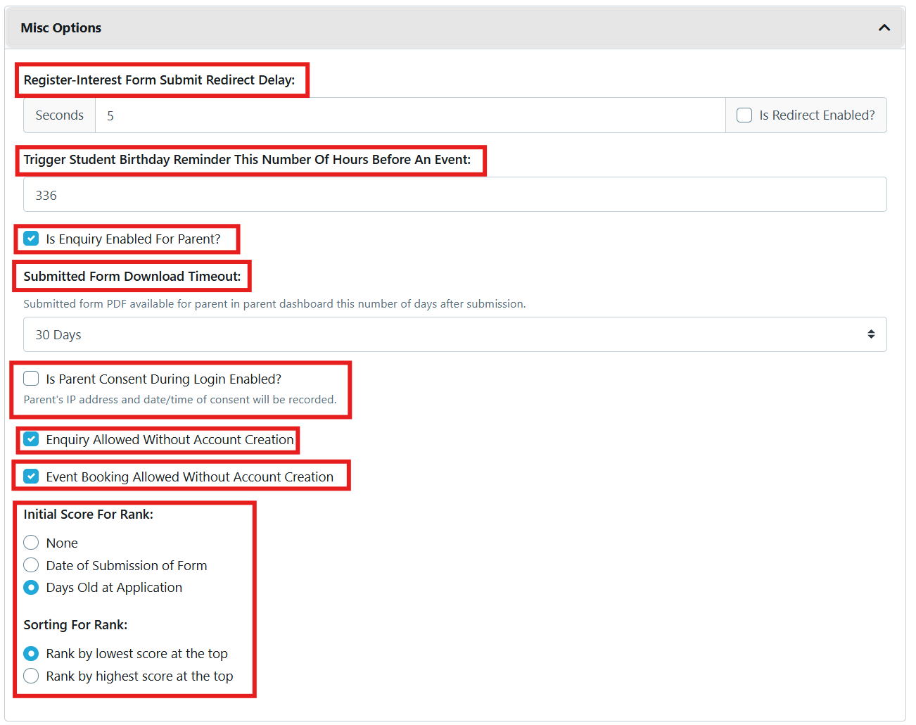 Settings - Misc Option July 2025