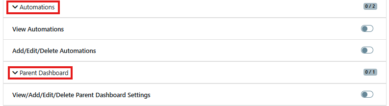 User permission setting 5