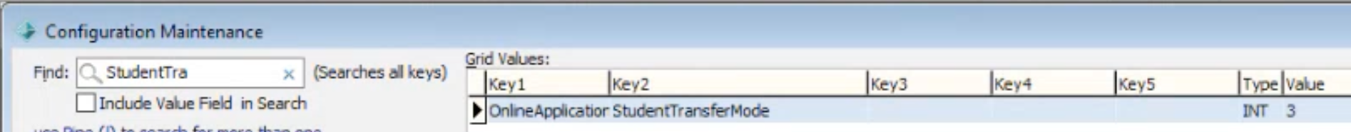 Synergetic - XML settings (StudentTransferMode)